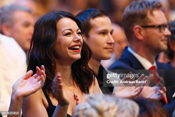 Cosma Shiva Hagen attends the 18th Annual German Comedy Awards at Coloneum on October 21, 2014 in Cologne, Germany. The show will be aired on RTL on...