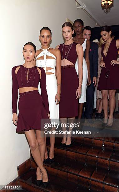 Models attend the 2014 CFDA/Vogue Fashion Fund Event presented by thecorner.com and supported by Aveda, Lexus, and Maybelline New York at Chateau...