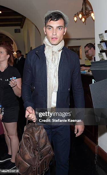 Model attends the 2014 CFDA/Vogue Fashion Fund Event presented by thecorner.com and supported by Aveda, Lexus, and Maybelline New York at Chateau...