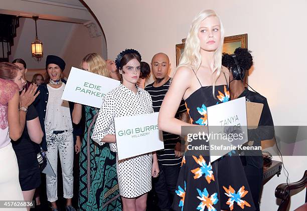 Models attend the 2014 CFDA/Vogue Fashion Fund Event presented by thecorner.com and supported by Aveda, Lexus, and Maybelline New York at Chateau...