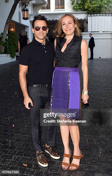 Personality George Kotsiopoulos and guest attend the 2014 CFDA/Vogue Fashion Fund Event presented by thecorner.com and supported by Aveda, Lexus, and...