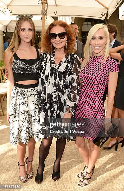 Talita von Furstenberg, designer Diane Von Furstenberg, and Alexandra von Furstenberg attend the 2014 CFDA/Vogue Fashion Fund Event presented by...