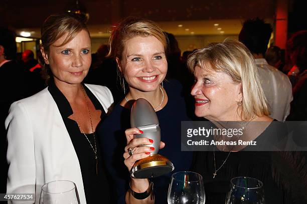 Sabine Frier, Annette Frier and her mother attend the 18th Annual German Comedy Awards at Coloneum on October 21, 2014 in Cologne, Germany. The show...