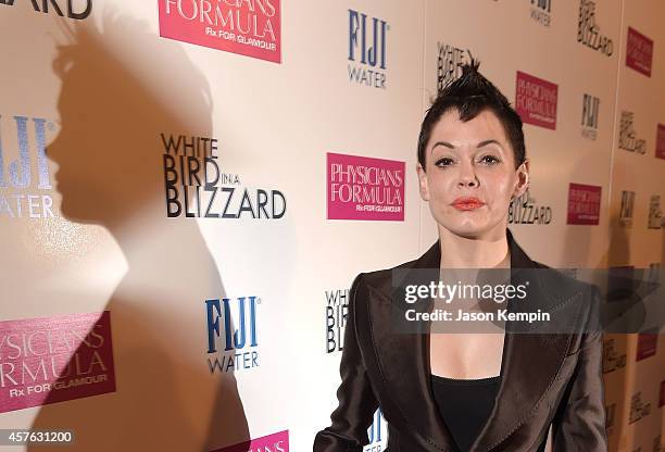 Actress Rose McGowan attends the premiere of "White Bird In A Blizzard" at ArcLight Hollywood on October 21, 2014 in Hollywood, California.