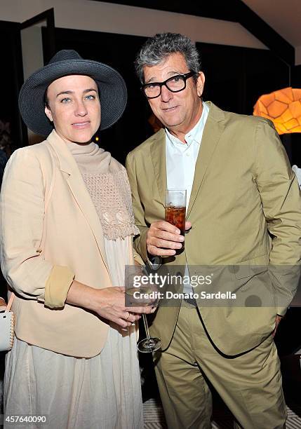 Designer Ryan Roche and Andrew Rosen attend the CFDA/Vogue Fashion Fund evening dinner on October 21, 2014 in Los Angeles, California.