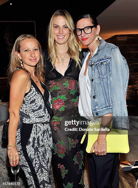 Jewlery designer Jennifer Meyer, Vogue's Selby Drummond and J. Crew President and Executive Creative Director Jenna Lyons attend the CFDA/Vogue...