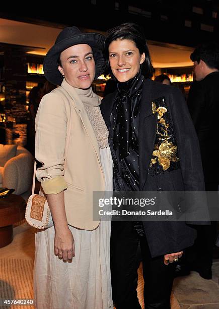 Designer Ryan Roche and Vogue's Lawren Howell attend the CFDA/Vogue Fashion Fund evening dinner on October 21, 2014 in Los Angeles, California.