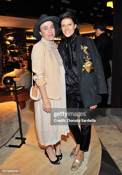 Designer Ryan Roche and Vogue's Lawren Howell attend the CFDA/Vogue Fashion Fund evening dinner on October 21, 2014 in Los Angeles, California.