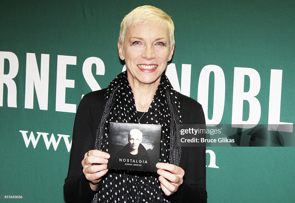 Annie Lennox Signs Copies Of "Nostalgia"