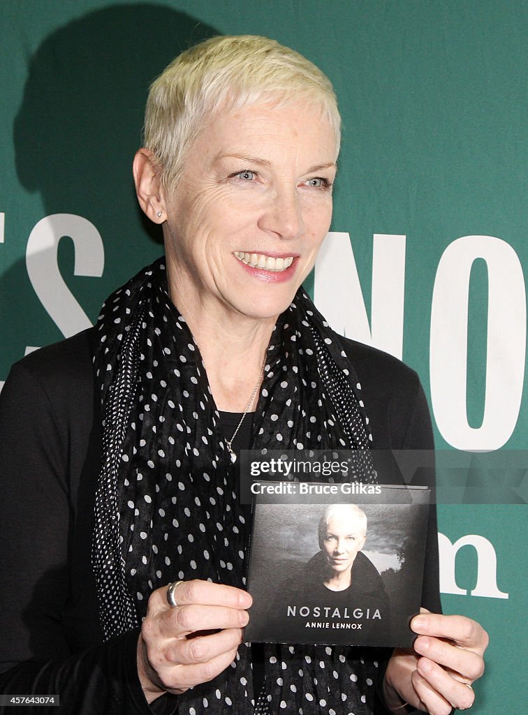 Annie Lennox Signs Copies Of "Nostalgia"