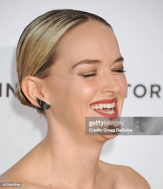 Actress Jess Weixler attends the 28th American Cinematheque Award honoring Matthew McConaughey at The Beverly Hilton Hotel on October 21, 2014 in...