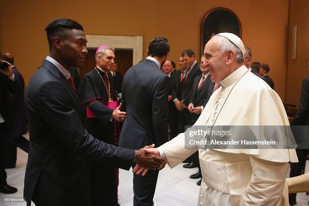 FC Bayern Muenchen Private Audience With Pope Francis