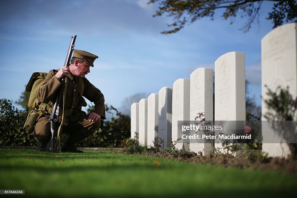 Remains Of Fifteen British WW1 Soldiers Re-interred In Northern France