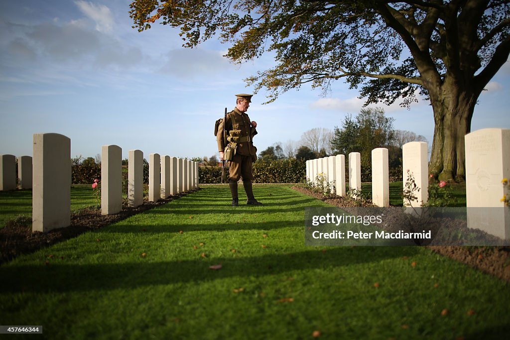 Remains Of Fifteen British WW1 Soldiers Re-interred In Northern France