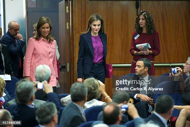 Spanish Minister of Health, Social Services and Equality Ana Mato and Queen Letizia of Spain attend the 25th Anniversary Ceremony of the Spanish...
