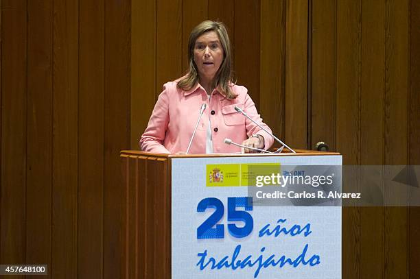 Spanish Minister of Health, Social Services and Equality Ana Mato attends the 25th Anniversary Ceremony of the Spanish National Transplant...