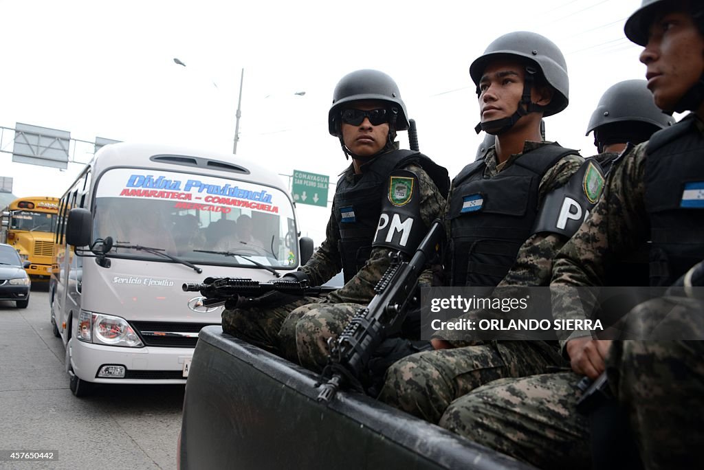 HONDURAS-TRANSPORT-STRIKE