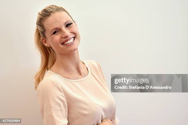 Michelle Hunziker attends 'Doppia Difesa' Photocall during the 9th Rome Film Festival at Auditorium Parco Della Musica on October 22, 2014 in Rome,...