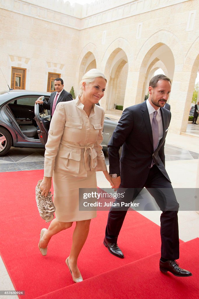 Crown Prince Haakon And Crown Princess Mette-Marit Of Norway Visit Amman, Jordan