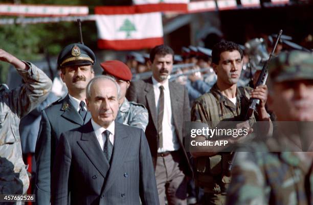 46 President Of Lebanon Rene Moawad Photos & High Res Pictures Getty