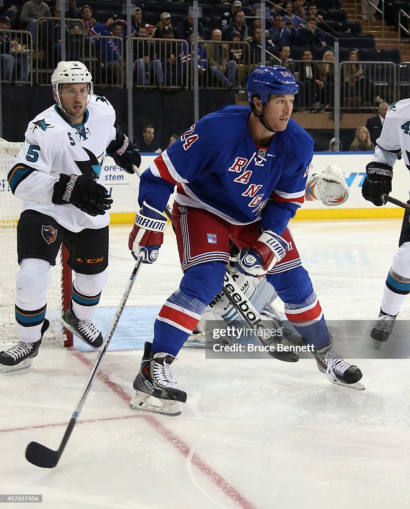 San Jose Sharks v New York Rangers