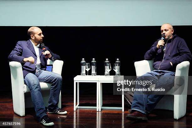 Diego Bianchi alias Zoro attends the Zoro Meets The Audience Q&A during the 9th Rome Film Festival on October 22, 2014 in Rome, Italy.