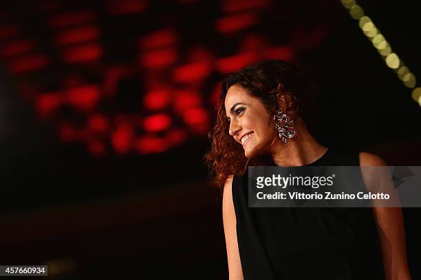 Enrica Guidi attends the 'Fino A Qui Tutto Bene' Red Carpet during the 9th Rome Film Festival on October 22, 2014 in Rome, Italy.