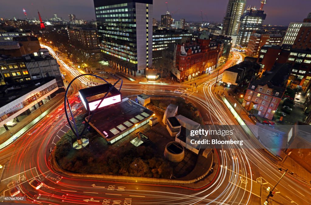 General Views Of London's Old Street Silicon Roundabout