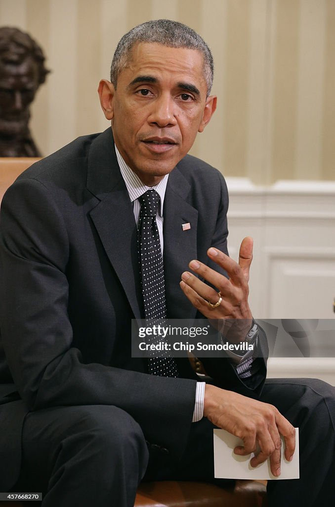 Obama Meets With Ebola Response Coordinator Ron Klain  At White House