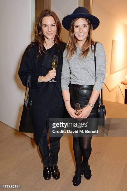 Fran Hickman and Caroline Lever attends the Ralph Lauren Fall 2014 Collection fashion and accessories presentation in celebration of the new Phillips...