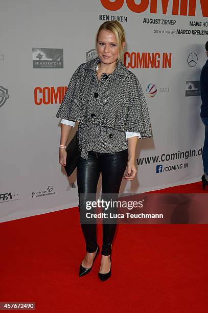 Nova Meierhenrich attends the 'Coming In' Premiere at Cinemaxx on October 22, 2014 in Berlin, Germany.