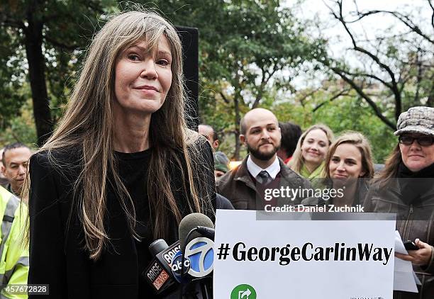 Sally Wade attends the George Carlin Way Street Sign Unveiling on October 22, 2014 in New York City.
