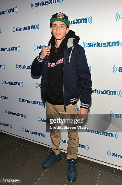 Rapper Logic visits SiriusXM Studios on October 22, 2014 in New York City.