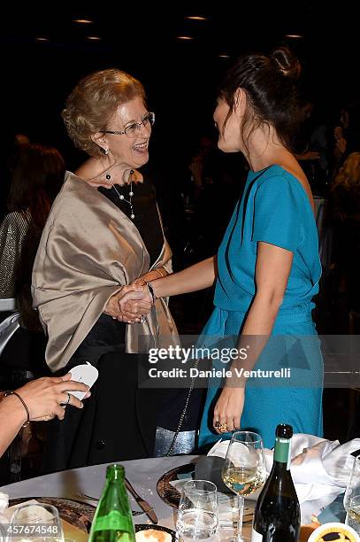 Anna Maria Tarantola and Alessandra Mastronardi attend "Un'Altra Storia" Charity Event Benefiting Doppia Difesa during the 9th Rome Film Festival at...