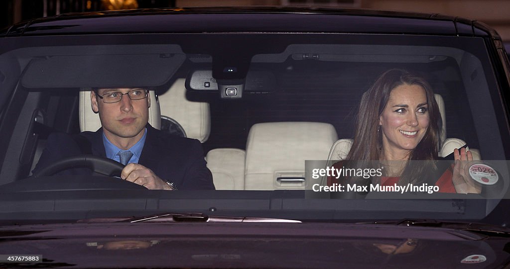 Members Of The Royal Family Arrive At Buckingham Palace For Christmas Lunch Hosted By The Queen