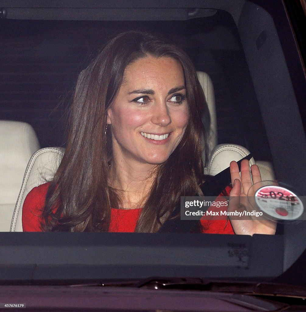 Members Of The Royal Family Arrive At Buckingham Palace For Christmas Lunch Hosted By The Queen