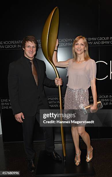 Matthias Steiner and his wife Inge Steiner attend the Eckart Witzigmann Award at BMW Museum on October 22, 2014 in Munich, Germany.