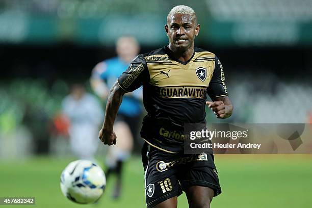 Jobson of Botafogo during the match between Coritiba and Botafogo for the Brazilian Series A 2014 at Couto Pereira stadium on October 22, 2014 in...