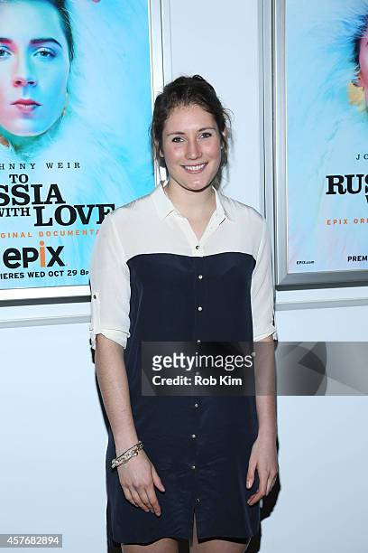 Anastasia Bucsis attends "Two Russia With Love" New York Premiere at The Paramount Screening Room on October 22, 2014 in New York City.