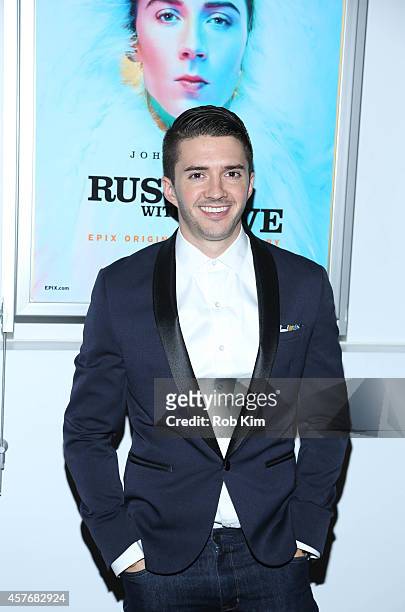 Blake Skjellerup attends "Two Russia With Love" New York Premiere at The Paramount Screening Room on October 22, 2014 in New York City.