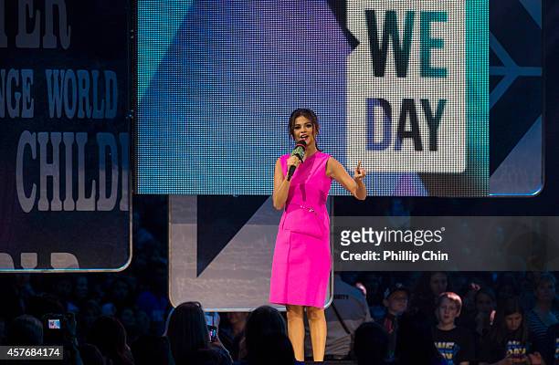 Actress Selena Gomez host "We Day Vancouver" at Rogers Arena on October 22, 2014 in Vancouver, Canada.