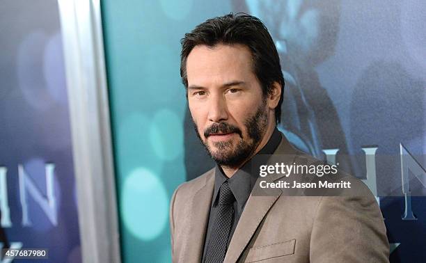 Actor Keanu Reeves attends Summit Entertainment's premiere of "John Wick" at the ArcLight Hollywood on October 22, 2014 in Hollywood, California.