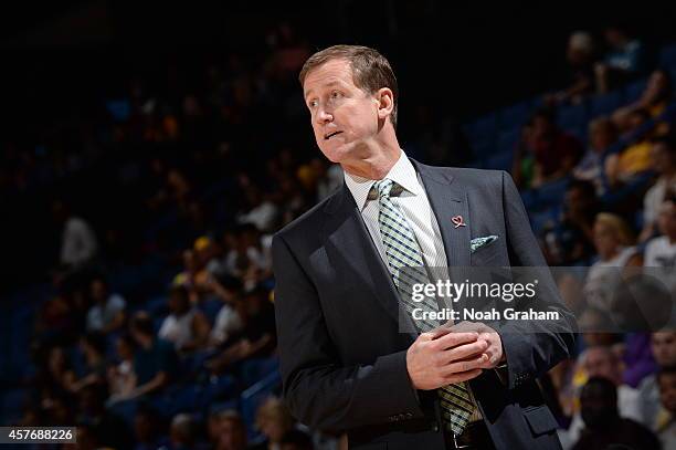 Ontario, CATerry Stotts, Head Coach of the Portland Trail Blazers during the game against the Los Angeles Lakers at the Citizens Business Bank Arena...