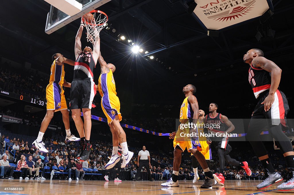 Portland Trail Blazers v Los Angeles Lakers