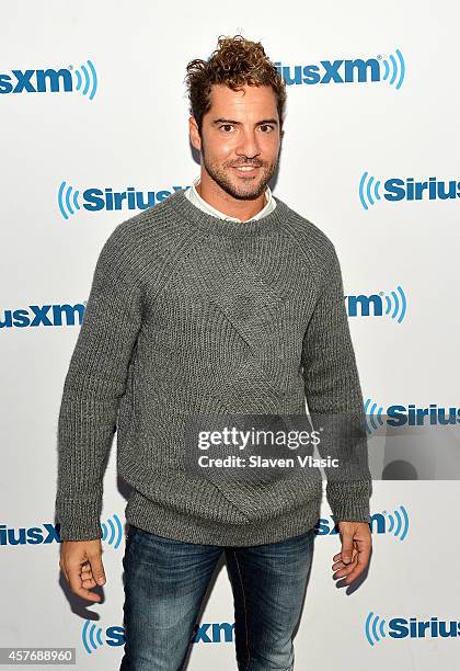 Spanish pop singer David Bisbal visits SiriusXM Studios on October 22, 2014 in New York City.