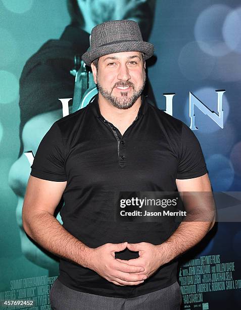 Actor Joey Fatone attends Summit Entertainment's premiere of "John Wick" at the ArcLight Hollywood on October 22, 2014 in Hollywood, California.