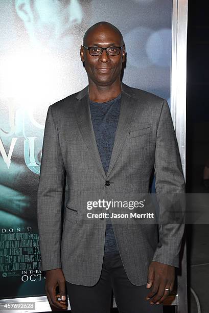 Lance Reddick attends Summit Entertainment's premiere of "John Wick" at the ArcLight Hollywood on October 22, 2014 in Hollywood, California.