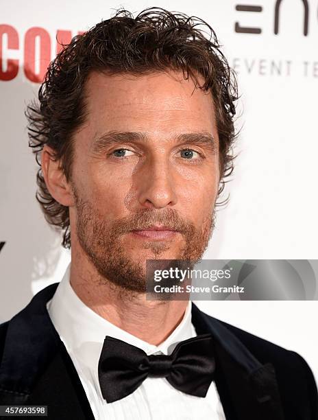 Matthew McConaughey arrives at the American Cinematheque 28th Annual Award Presentation To Matthew McConaughey 2014 at The Beverly Hilton Hotel on...