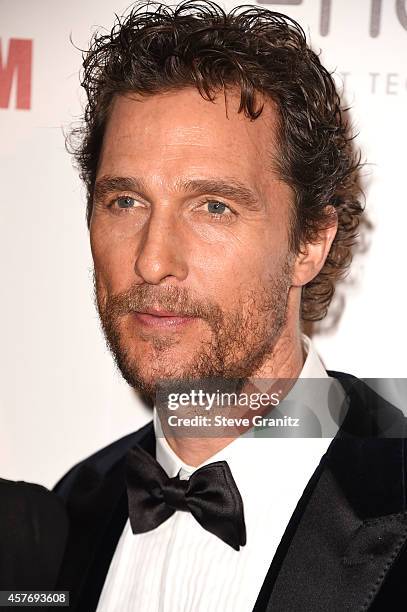 Matthew McConaughey arrives at the American Cinematheque 28th Annual Award Presentation To Matthew McConaughey 2014 at The Beverly Hilton Hotel on...