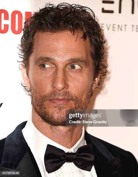 Matthew McConaughey arrives at the American Cinematheque 28th Annual Award Presentation To Matthew McConaughey 2014 at The Beverly Hilton Hotel on...